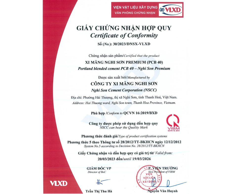 Xi măng bao PCB40 Premium