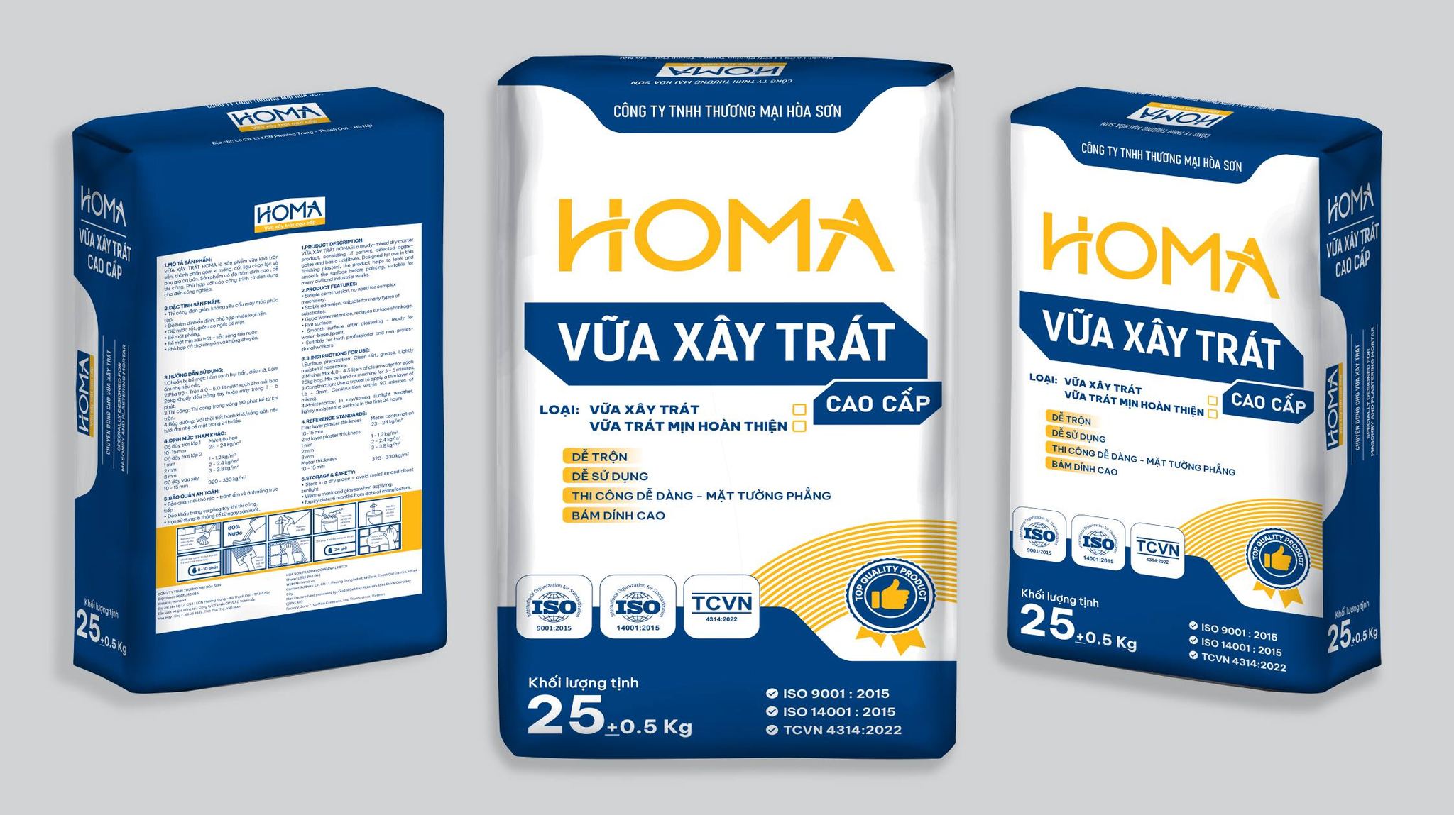 Vữa xây trát cao cấp Homa