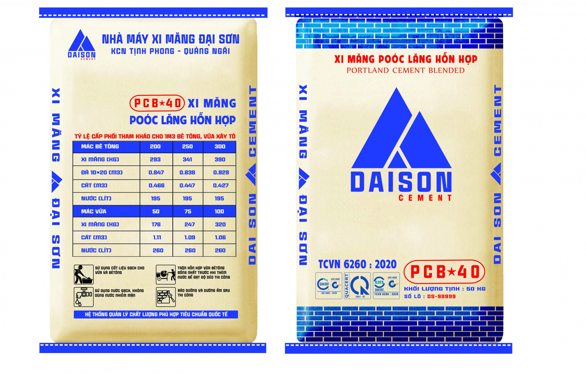 Xi măng ĐẠI SƠN PCB40