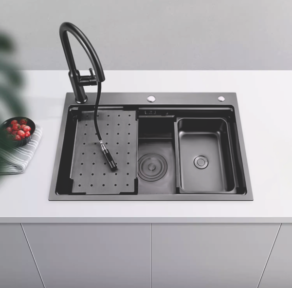 Chậu rửa bát 1 ngăn inox 304 cao cấp Saphias SC7648X