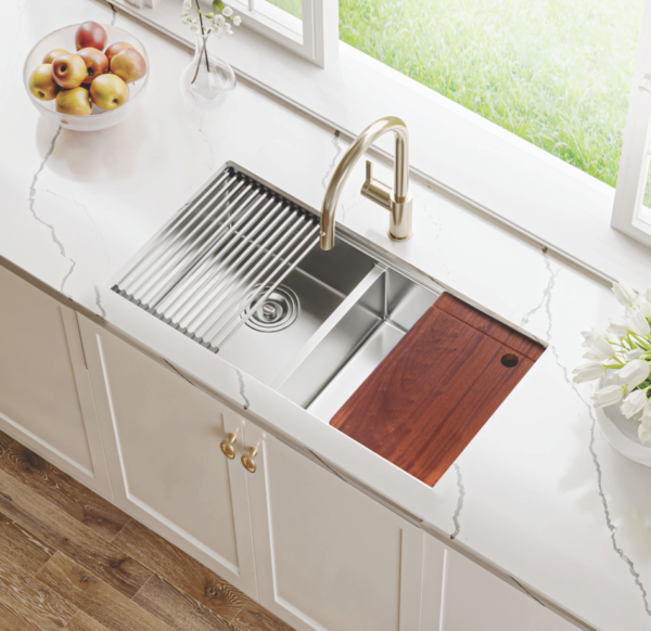 Chậu rửa bát 2 ngăn inox 304 lắp âm cao cấp Saphias SC8245