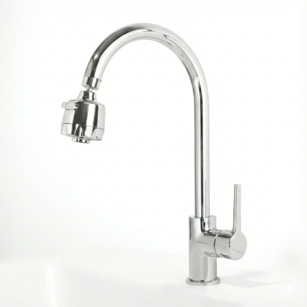 Vòi chậu rửa bát mạ crom cao cấp Saphias SF484